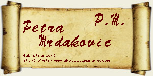 Petra Mrdaković vizit kartica
